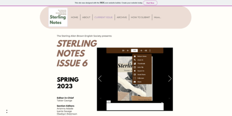 Screenshot of SABES website